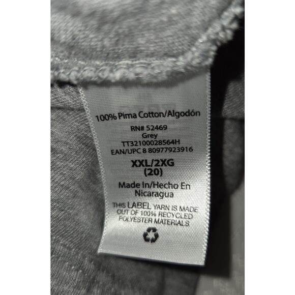 Halloween Grey Gray Womens Tshirt Top Sz XXL 20 Pima Cotton Haunting Long Sleeve - Picture 6 of 15